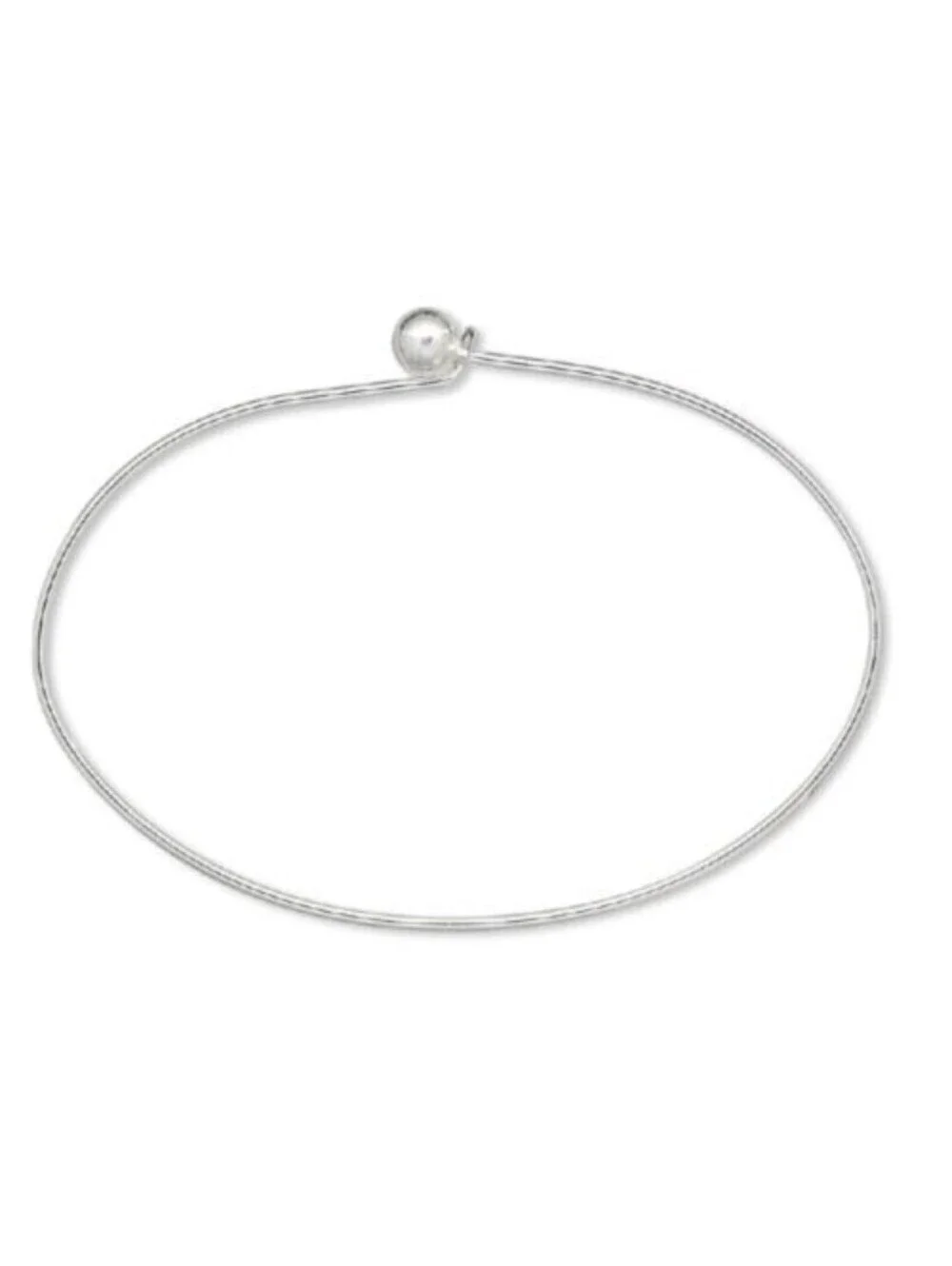 Silver Plated 70x50mm Oval Beading Blank Bangle Bracelet Finding